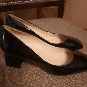 Ron White Liz weatherproof black patent leather Block heel shoes size 38.5